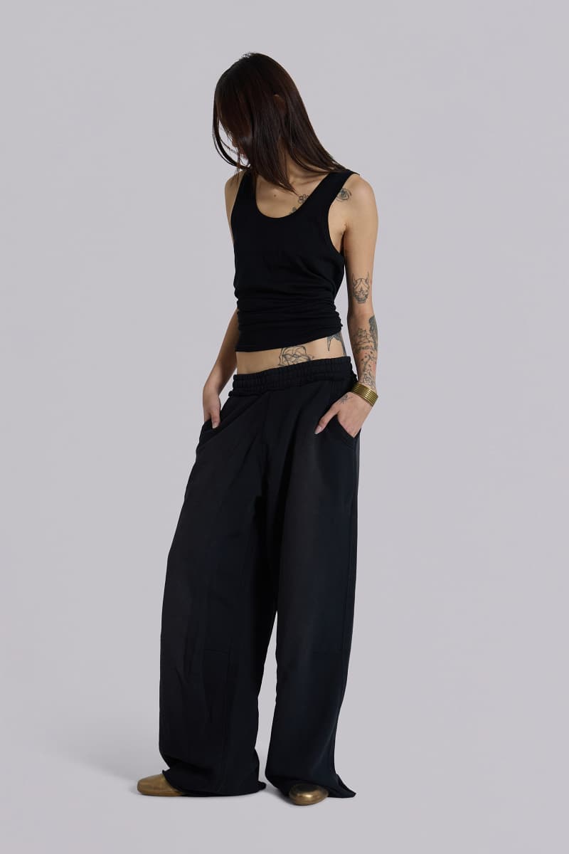 Jaded London Black Baggy Monster Joggers Black