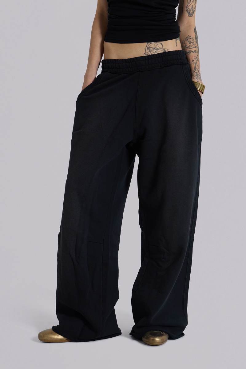 Jaded London Black Baggy Monster Joggers Black