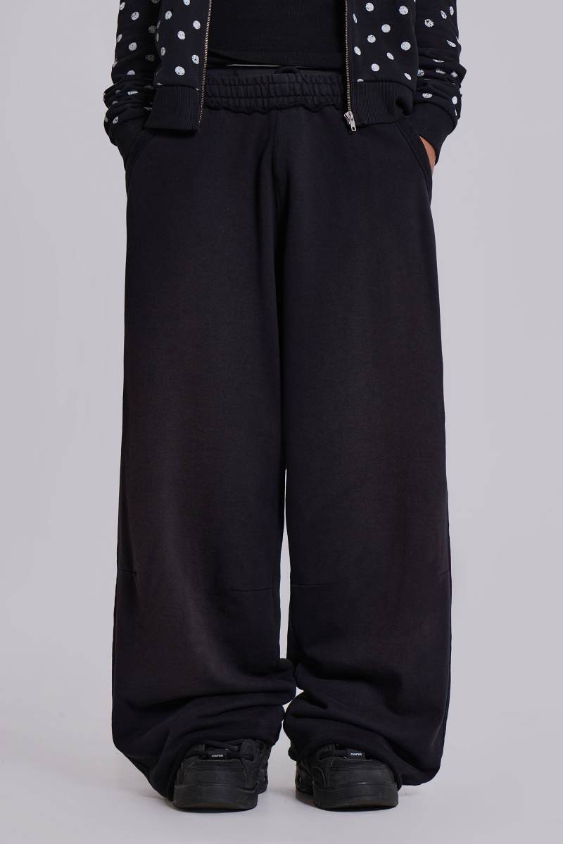 Jaded London Black Baggy Monster Joggers Black