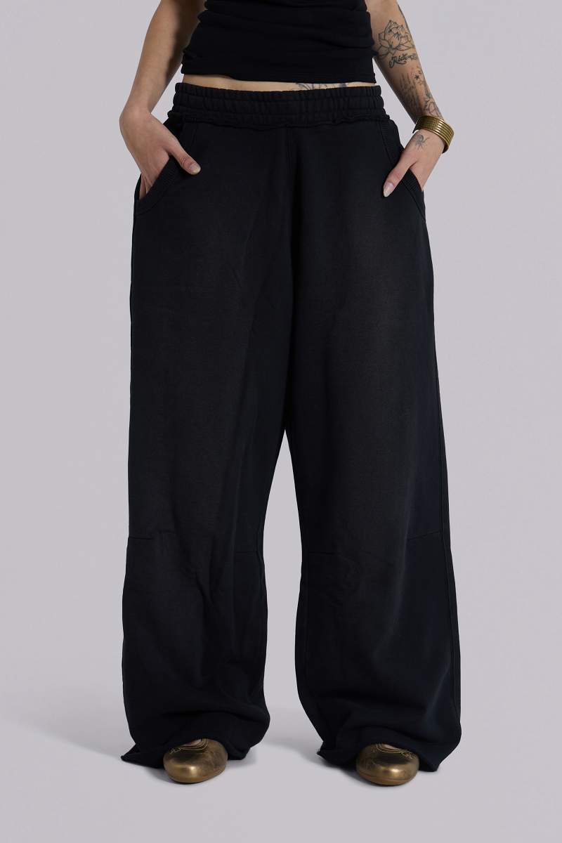 jaded london Black Baggy Monster Joggers Black