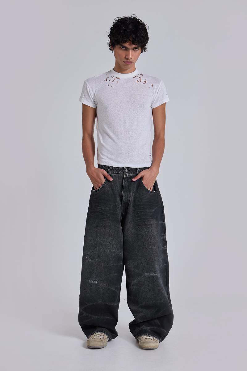 Jaded London Black Cinch XL Colossus Jeans Black