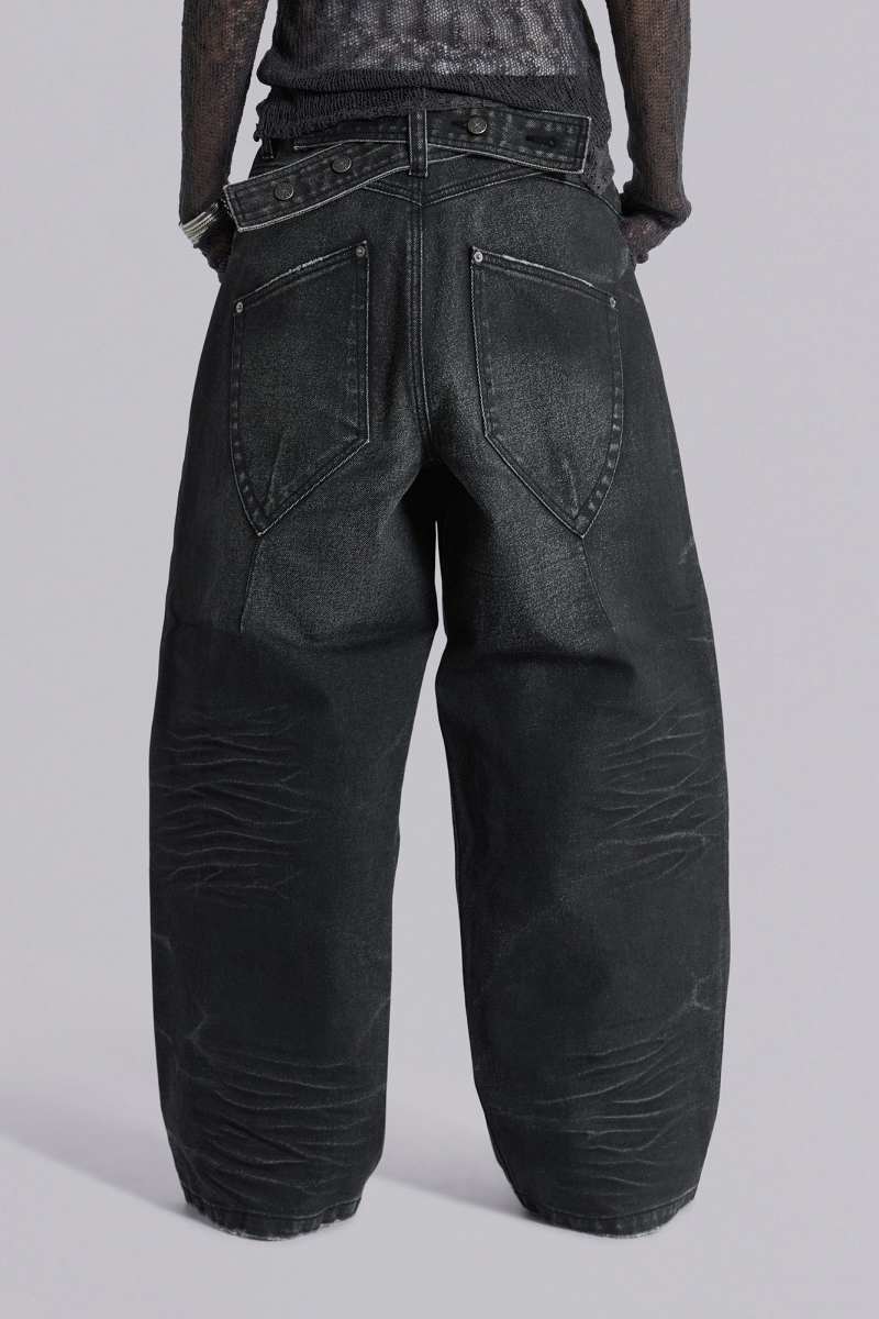Jaded London Black Cinch XL Colossus Jeans Black