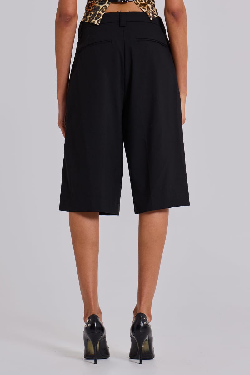 Jaded London Black Goliath Tailored Shorts Black