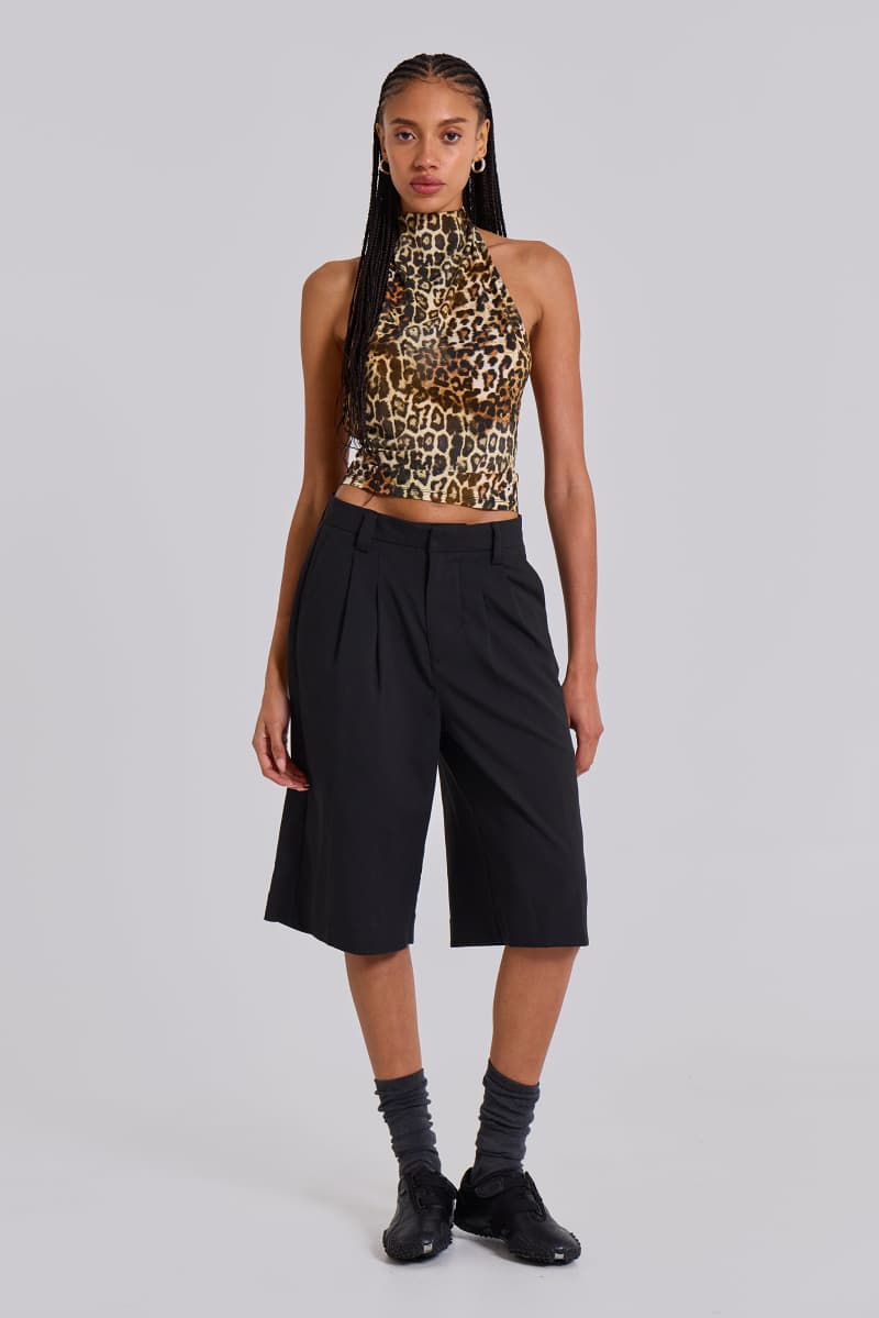 Jaded London Black Goliath Tailored Shorts Black