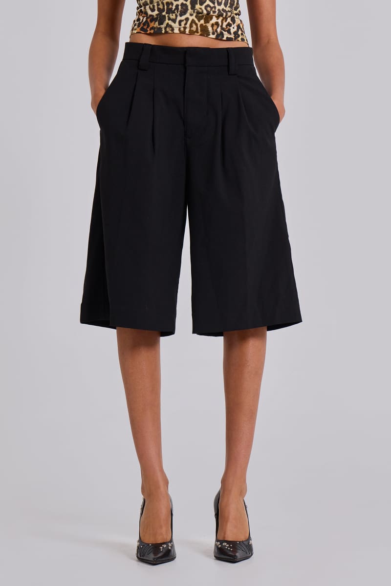 jaded london Black Goliath Tailored Shorts Black