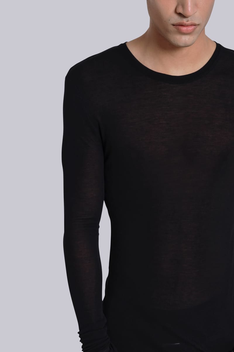 Jaded London Black Haze Long Sleeve Top Black