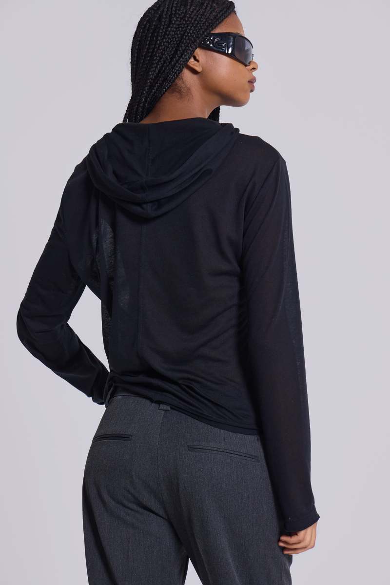 Jaded London Black Mist Hoodie Black