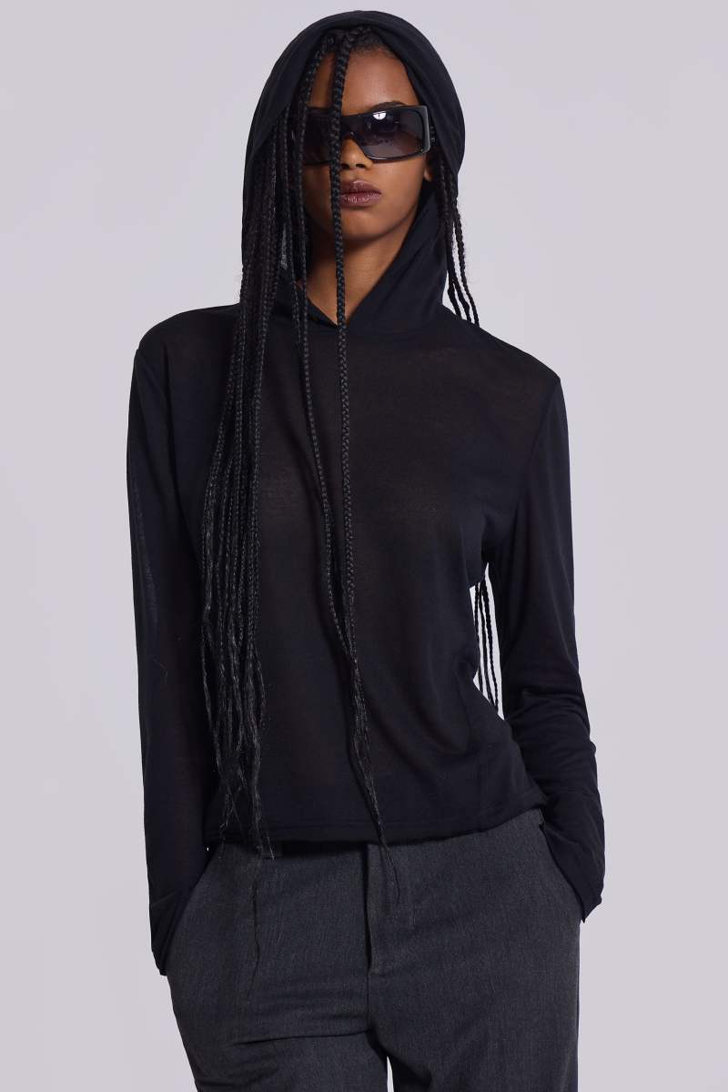 Jaded London Black Mist Hoodie Black