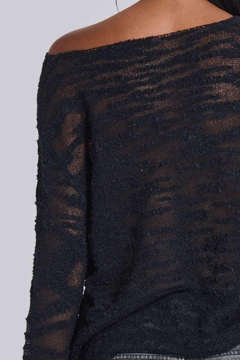 Jaded London Black Stray Knit Black