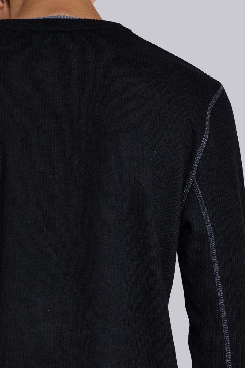 Jaded London Black Tattoo Applique Tee Black