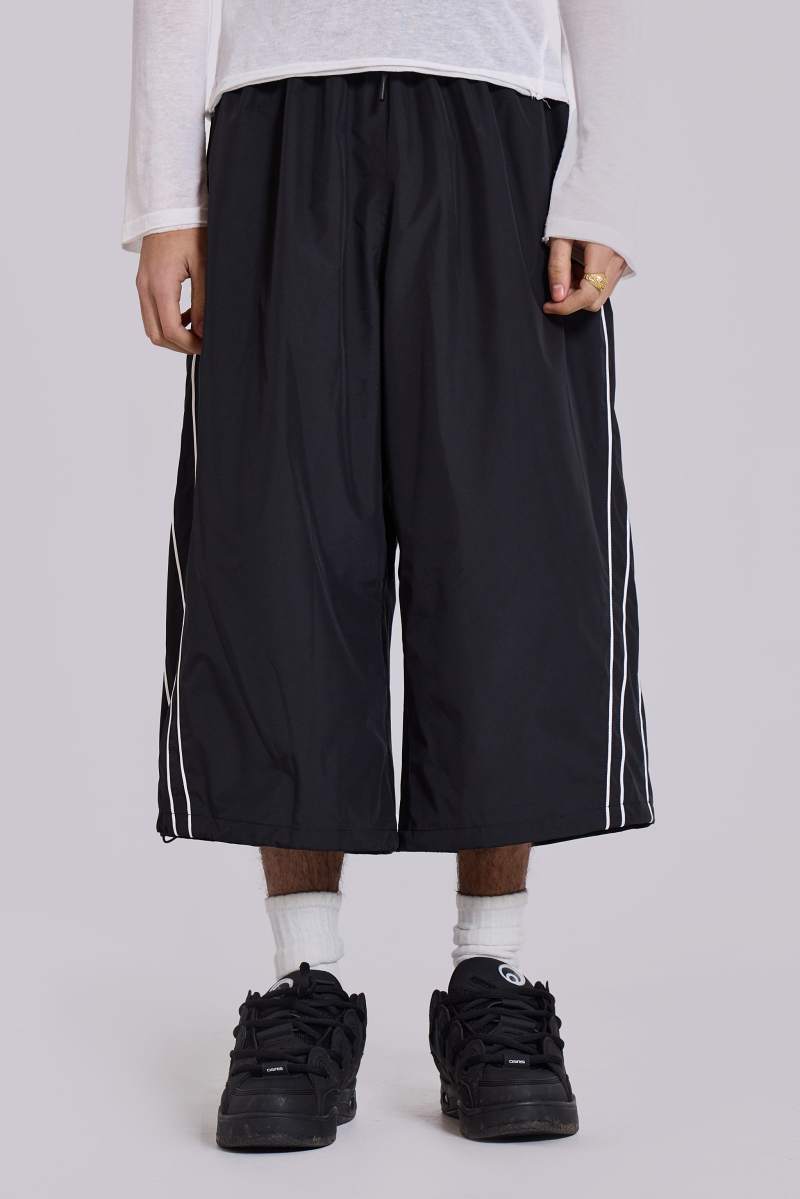 Jaded London Black Vapor 3/4 Shorts Black