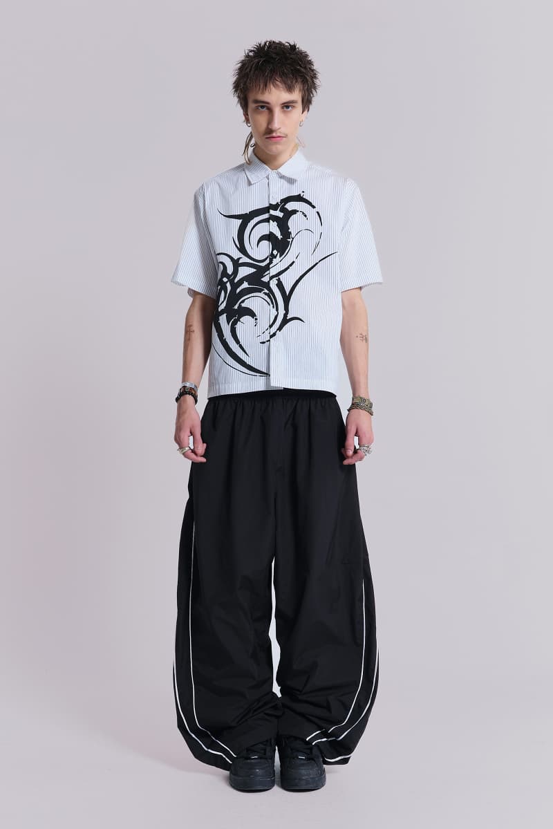 Jaded London Black Vapor Tracksuit Bottoms Black