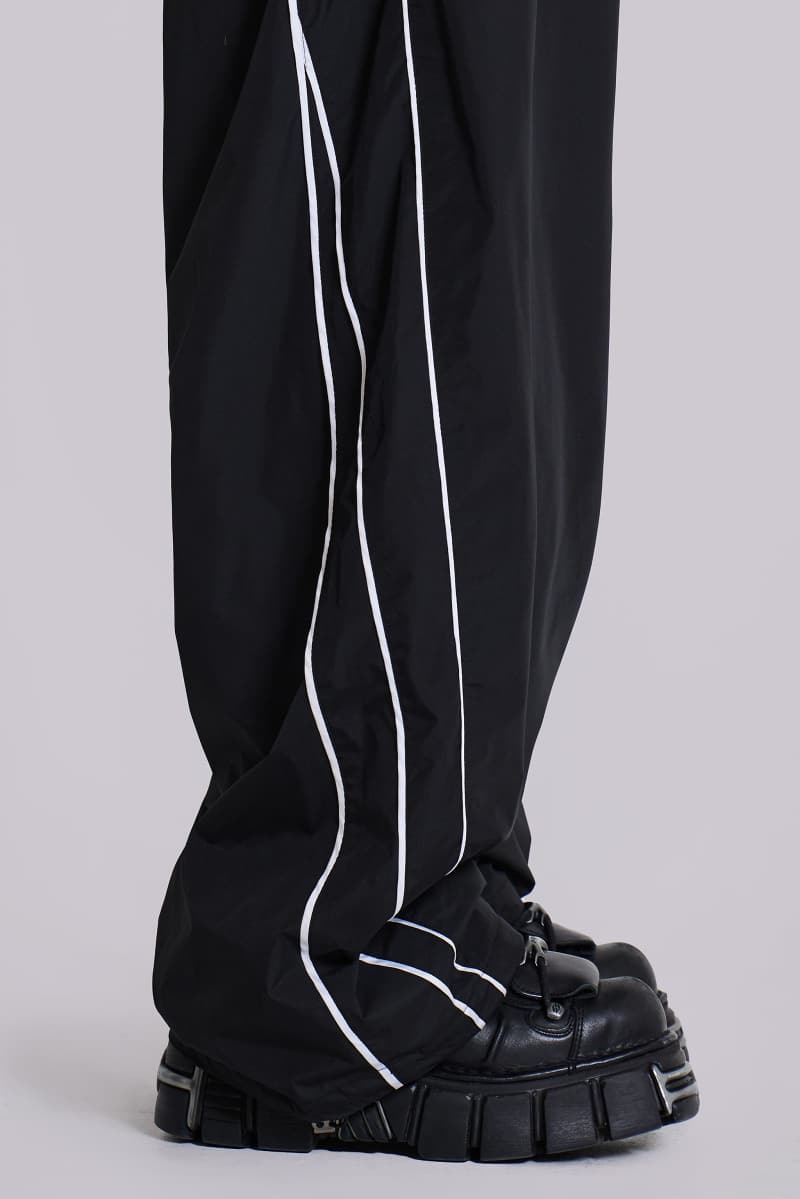 Jaded London Black Vapor Tracksuit Bottoms Black