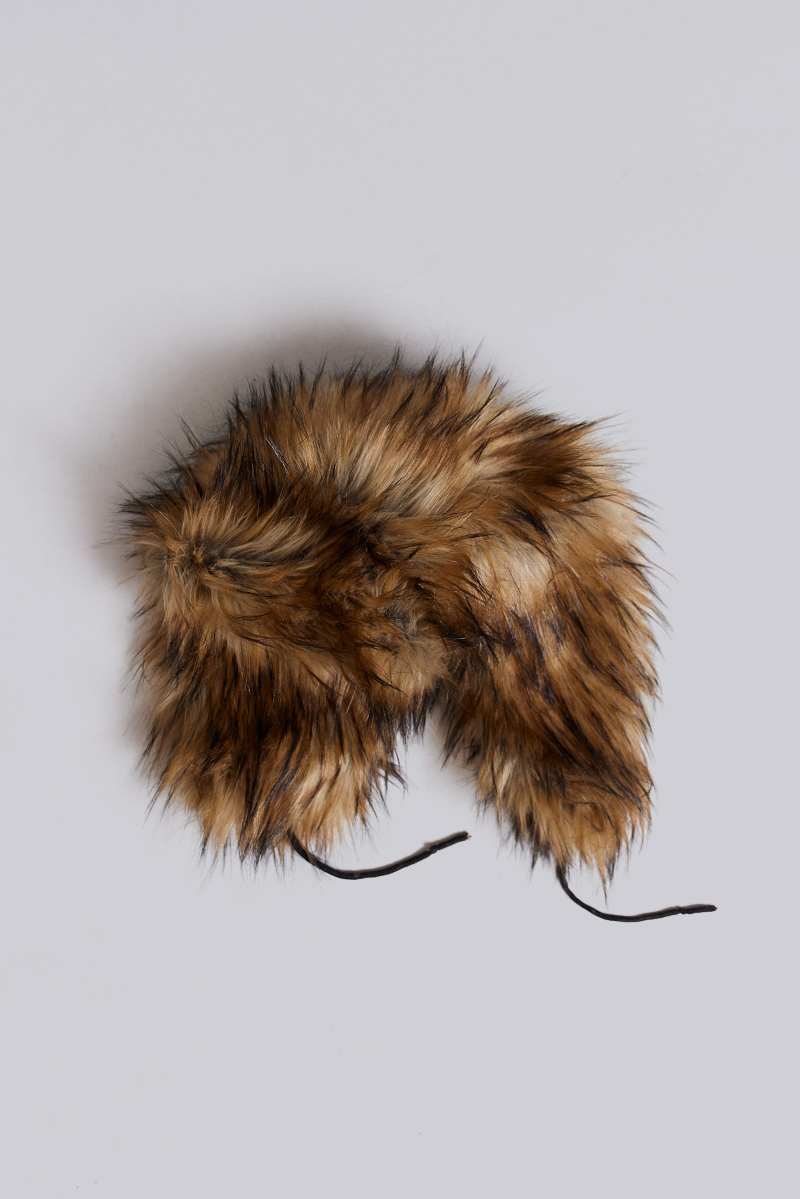 Jaded London Blonde Fur Trapper Hat Beige