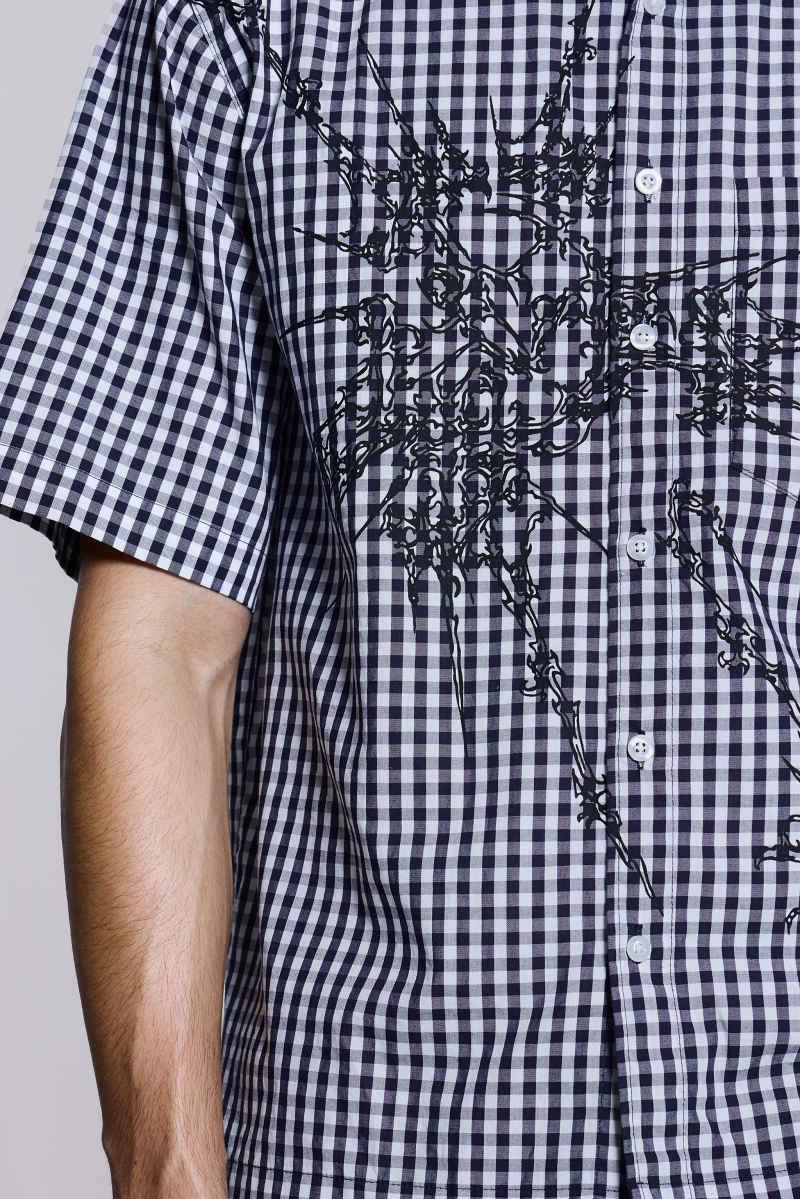 Jaded London Blue Atom Checked Shirt Blue Gingham