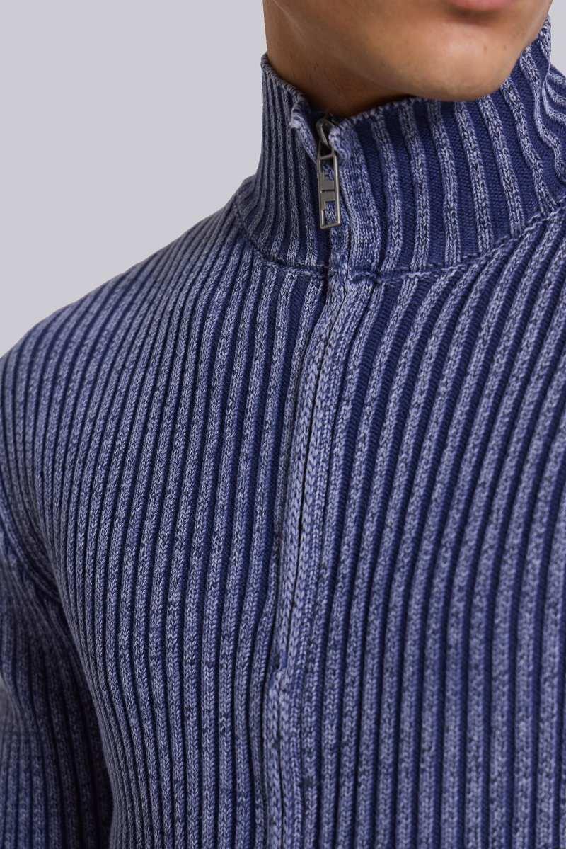 Jaded London Blue Lucid Knit Track Top Blue