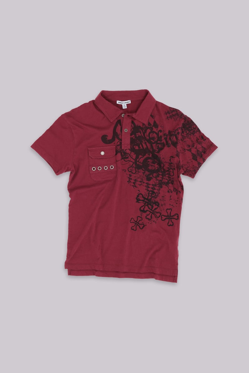 jaded london Bones Polo Shirt Red