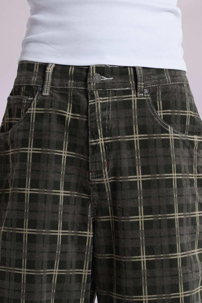 Jaded London Brooklyn Cord Jumbo Jorts Green