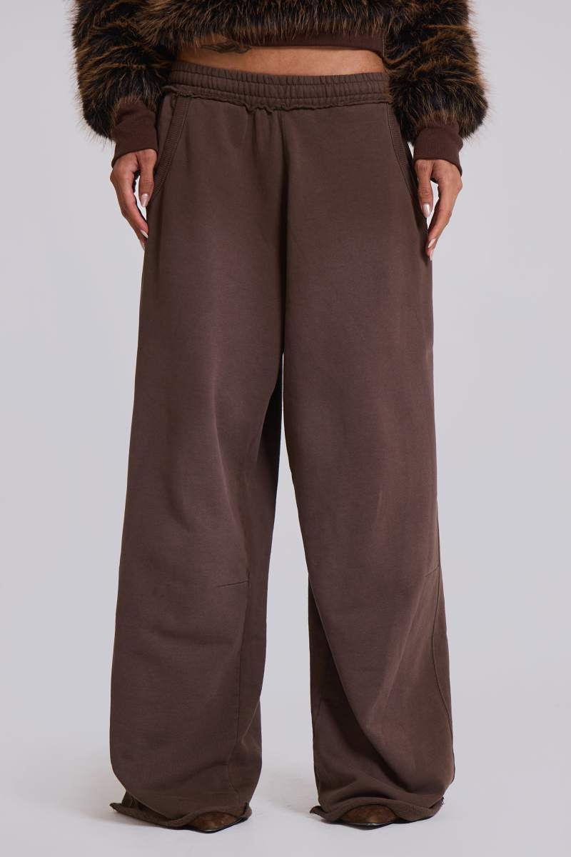 Jaded London Brown Baggy Monster Joggers Brown