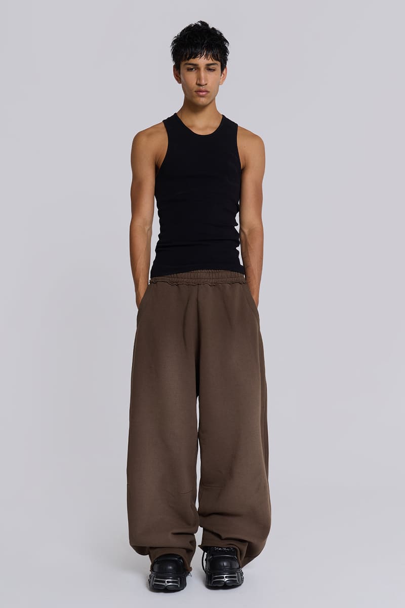 Jaded London Brown Baggy Monster Joggers Brown