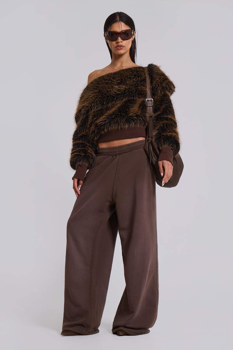 jaded london Brown Baggy Monster Joggers Brown