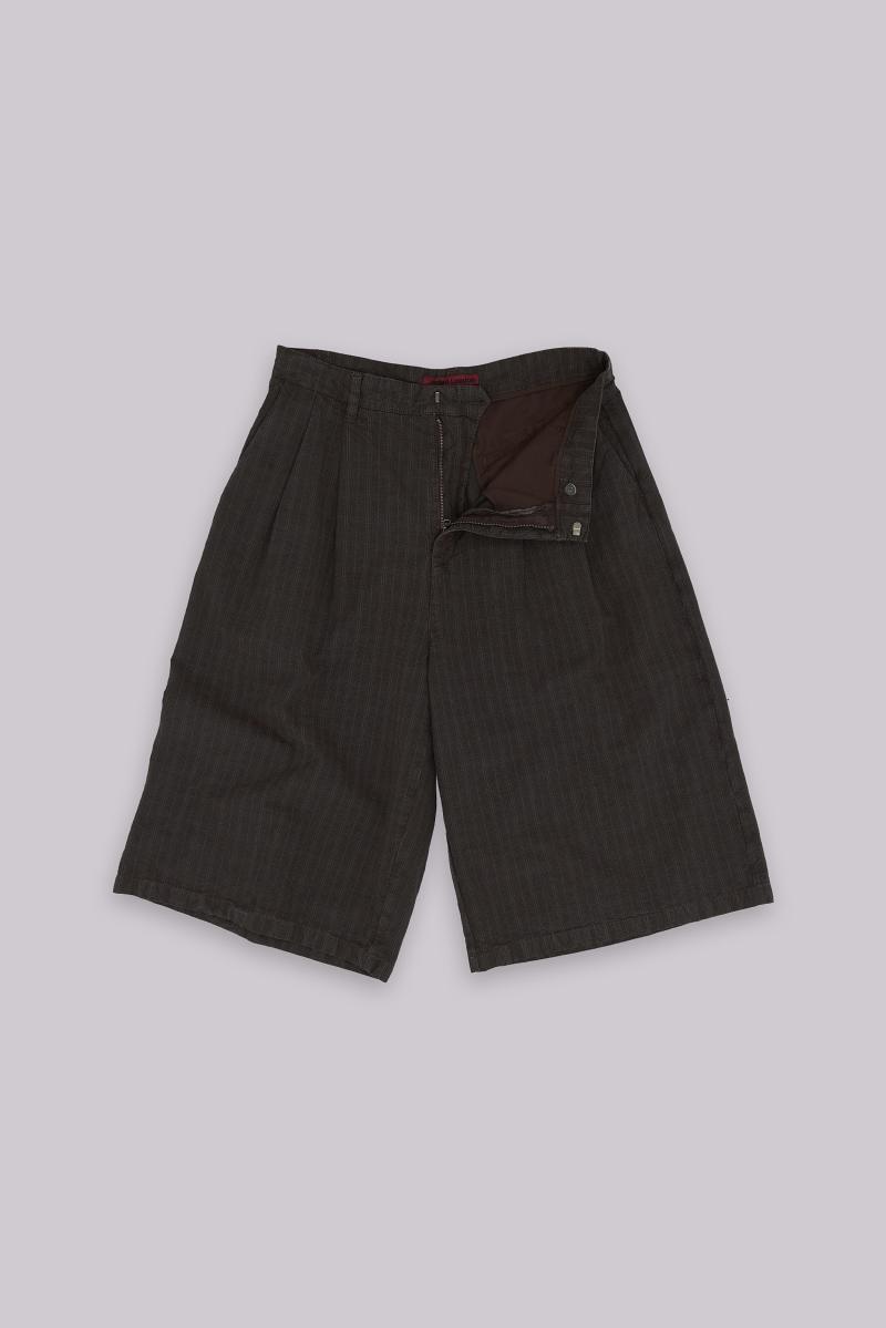 jaded london Brown Check Jumbo Jorts Brown