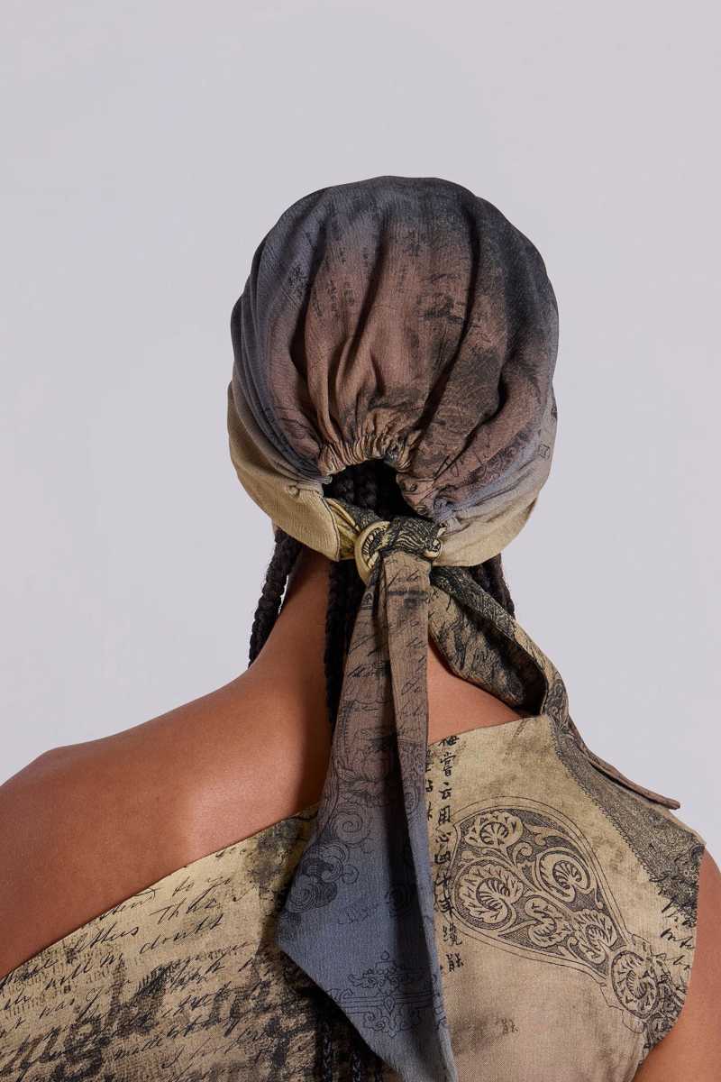 Jaded London Calia Studded Headscarf Green