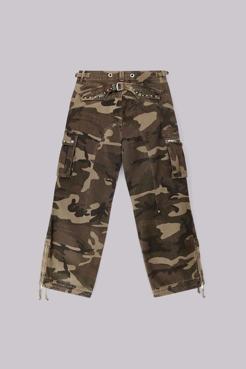 Jaded London Camo Trooper Cargo Pants Khaki
