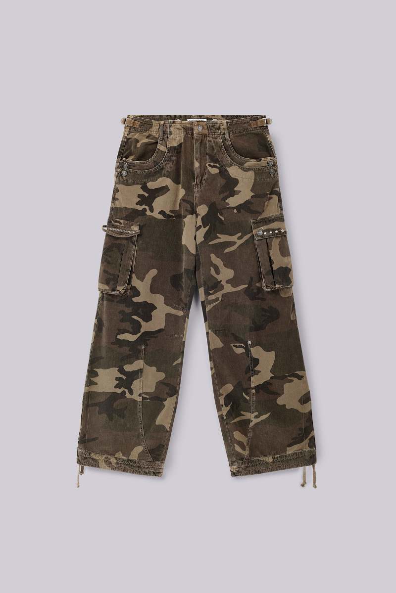 jaded london Camo Trooper Cargo Pants Khaki
