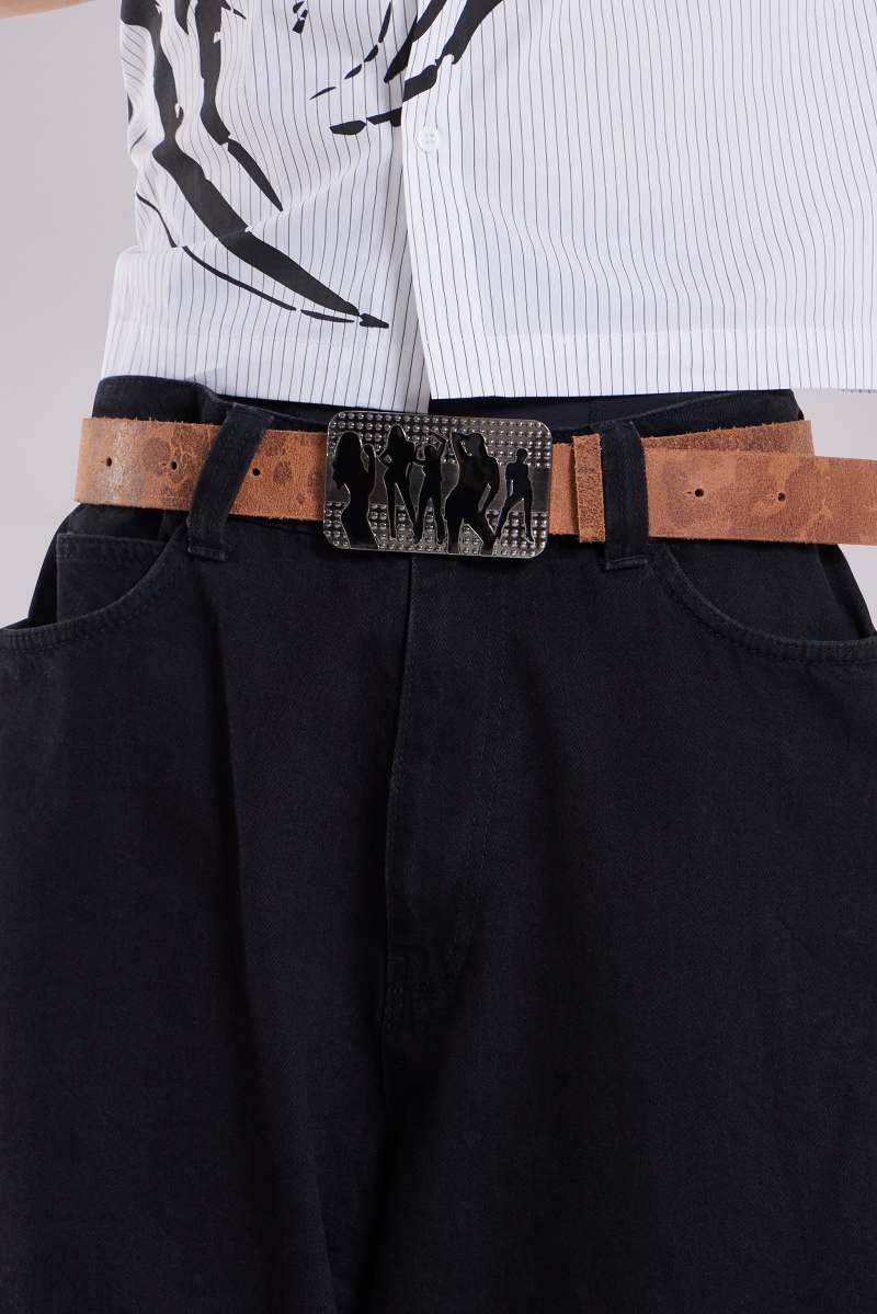 jaded london Club Belt Brown