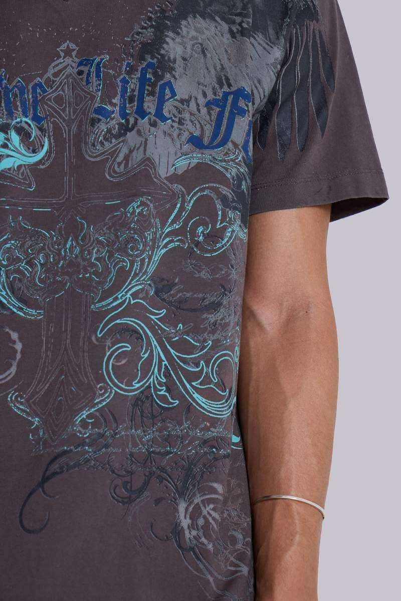 Jaded London Dream V Neck T Shirt Brown