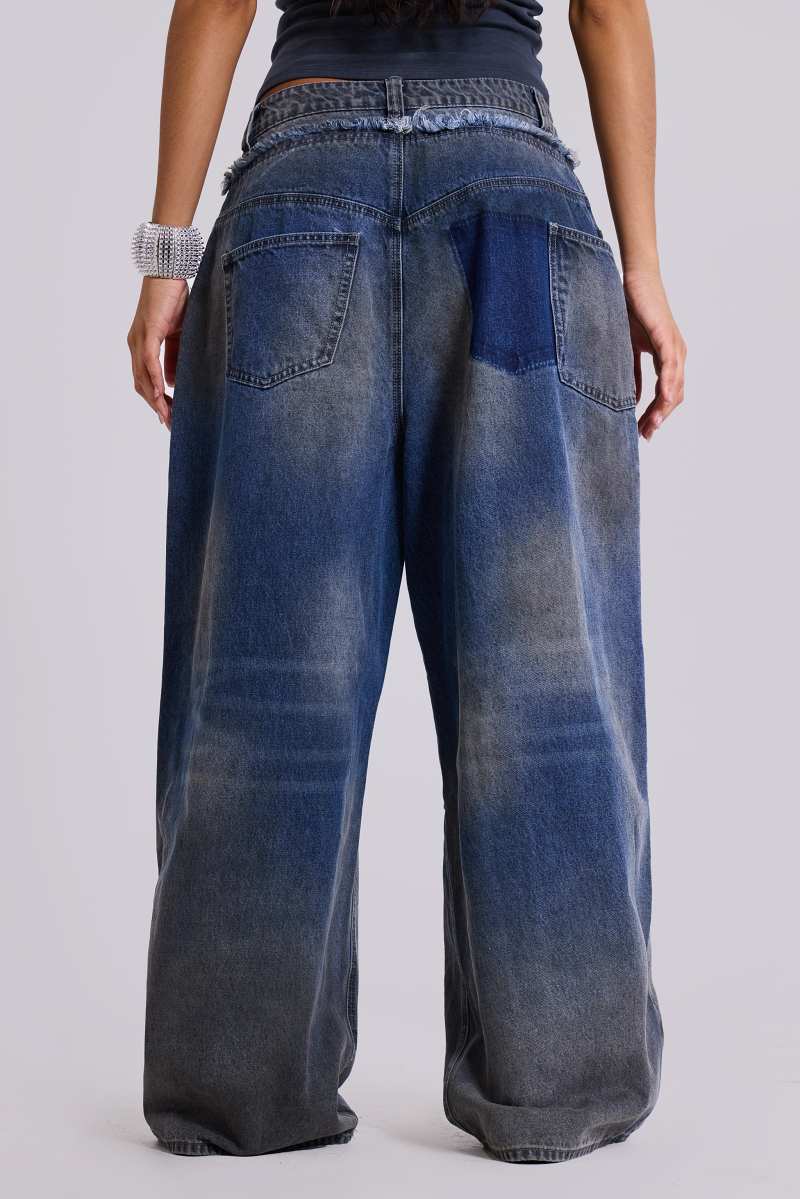 Jaded London Dual XL Colossus Jeans Blue