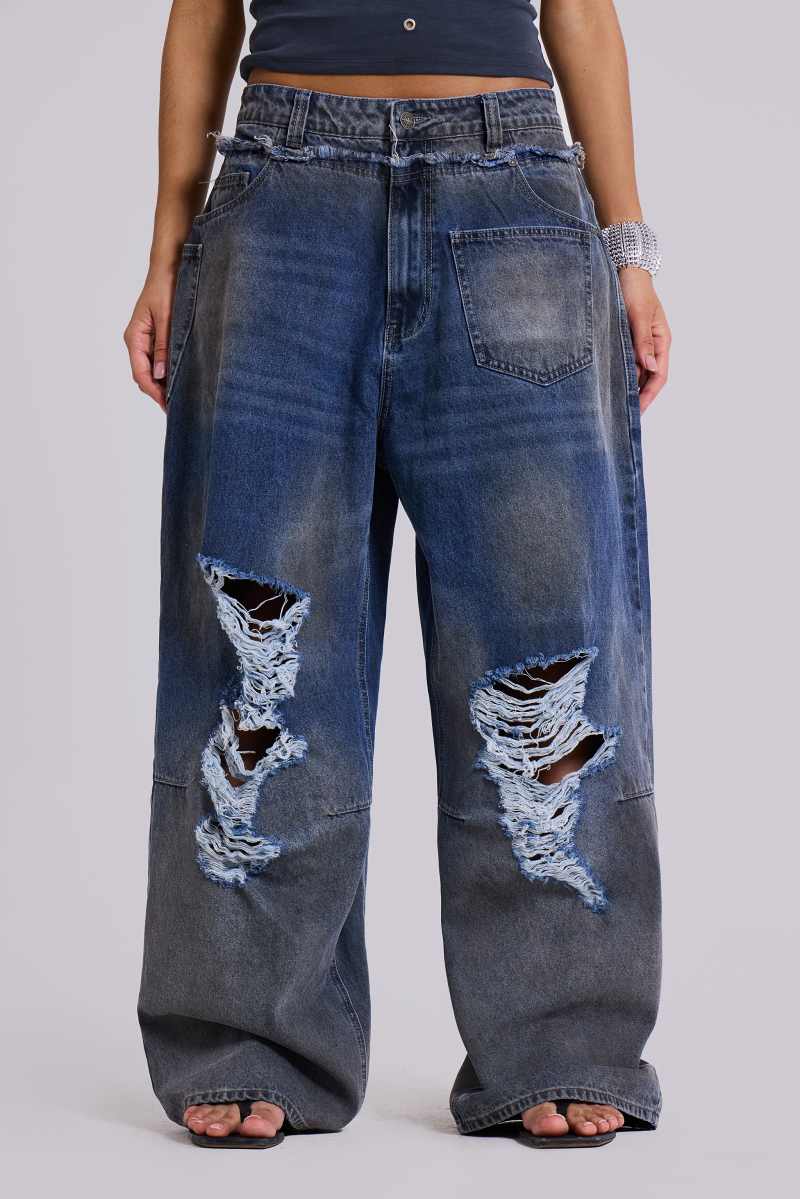 jaded london Dual XL Colossus Jeans Blue