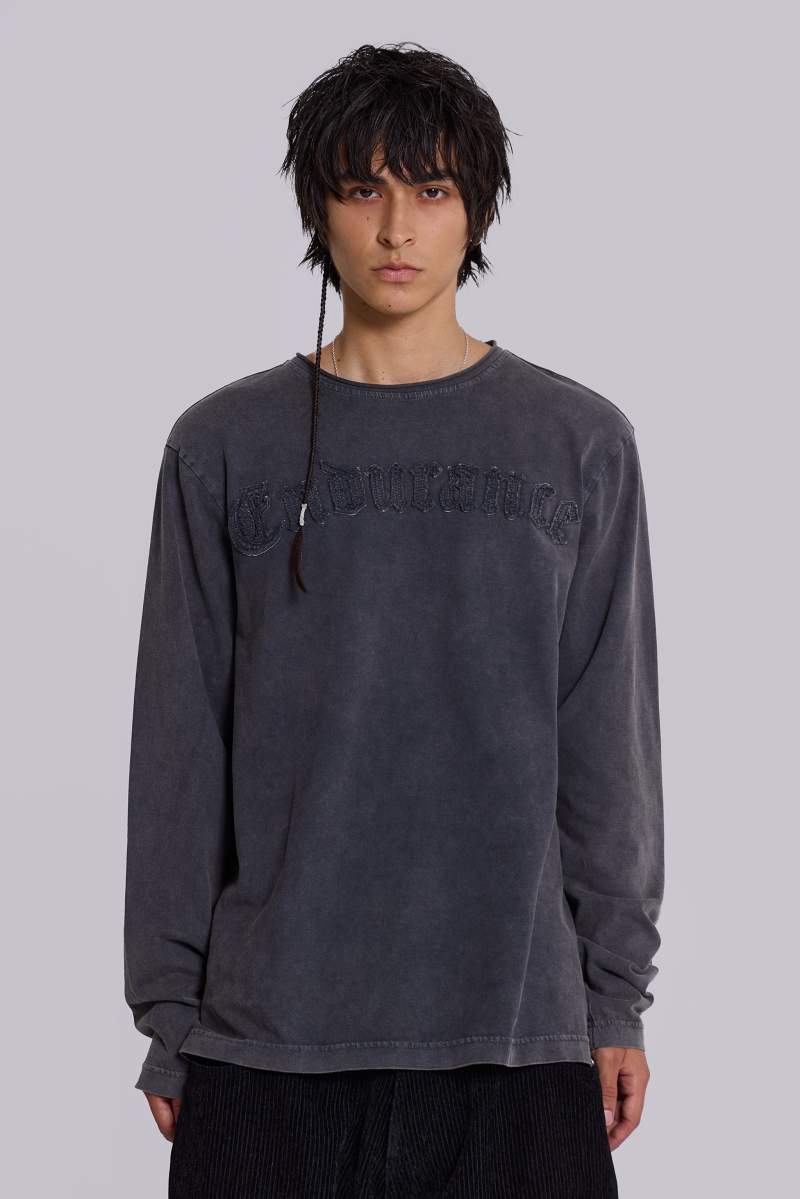 Jaded London Endurance LS T Shirt Grey