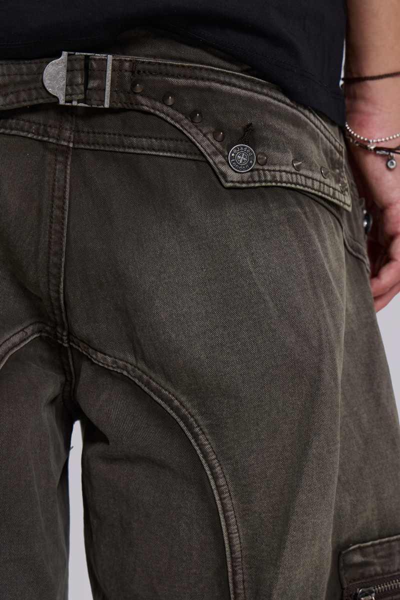 Jaded London Faded Khaki Trooper Cargo Pants Khaki