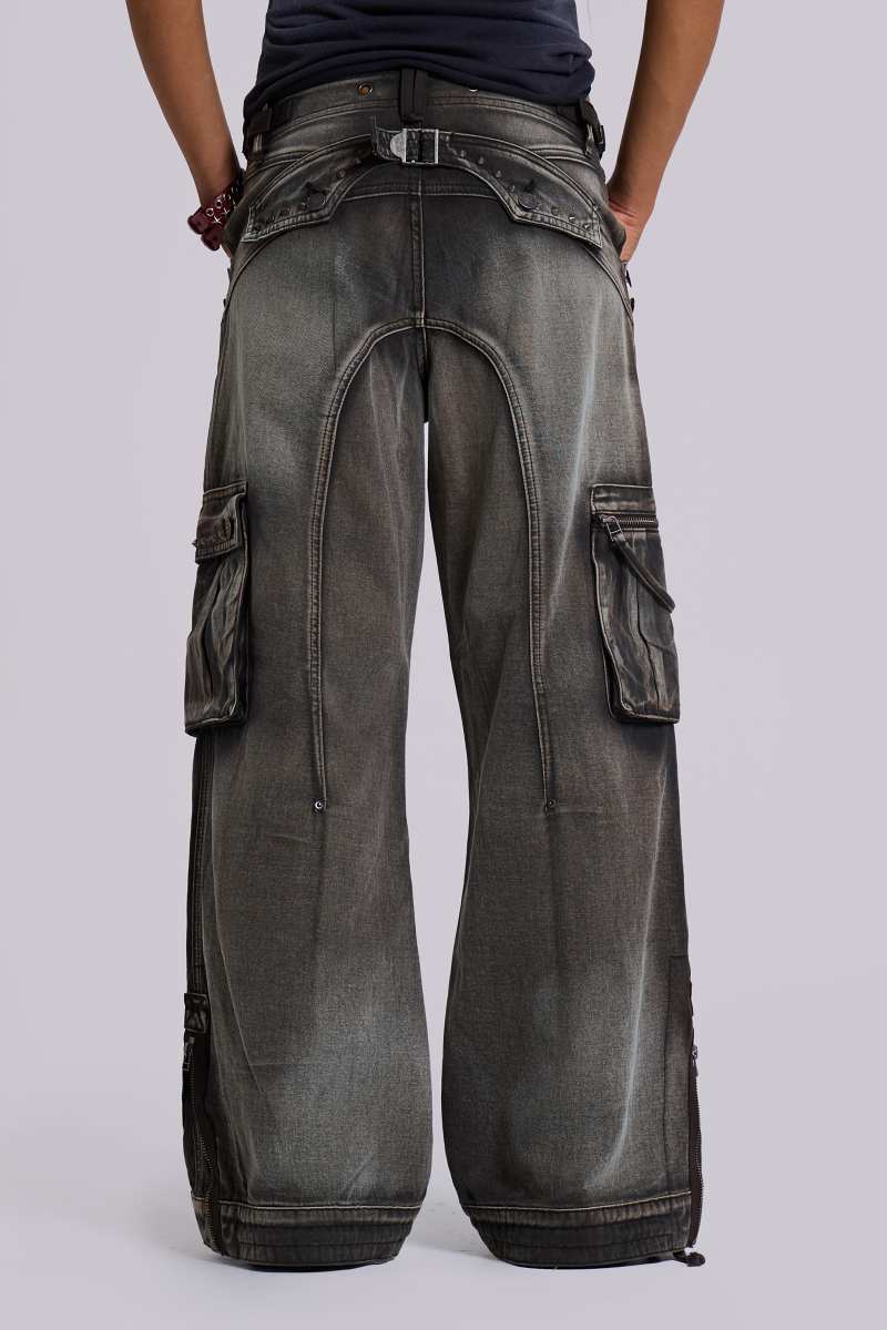 Jaded London Faded Trooper Cargo Khaki