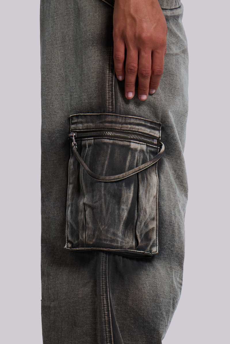Jaded London Faded Trooper Cargo Khaki