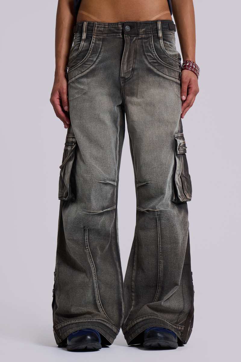 jaded london Faded Trooper Cargo Khaki