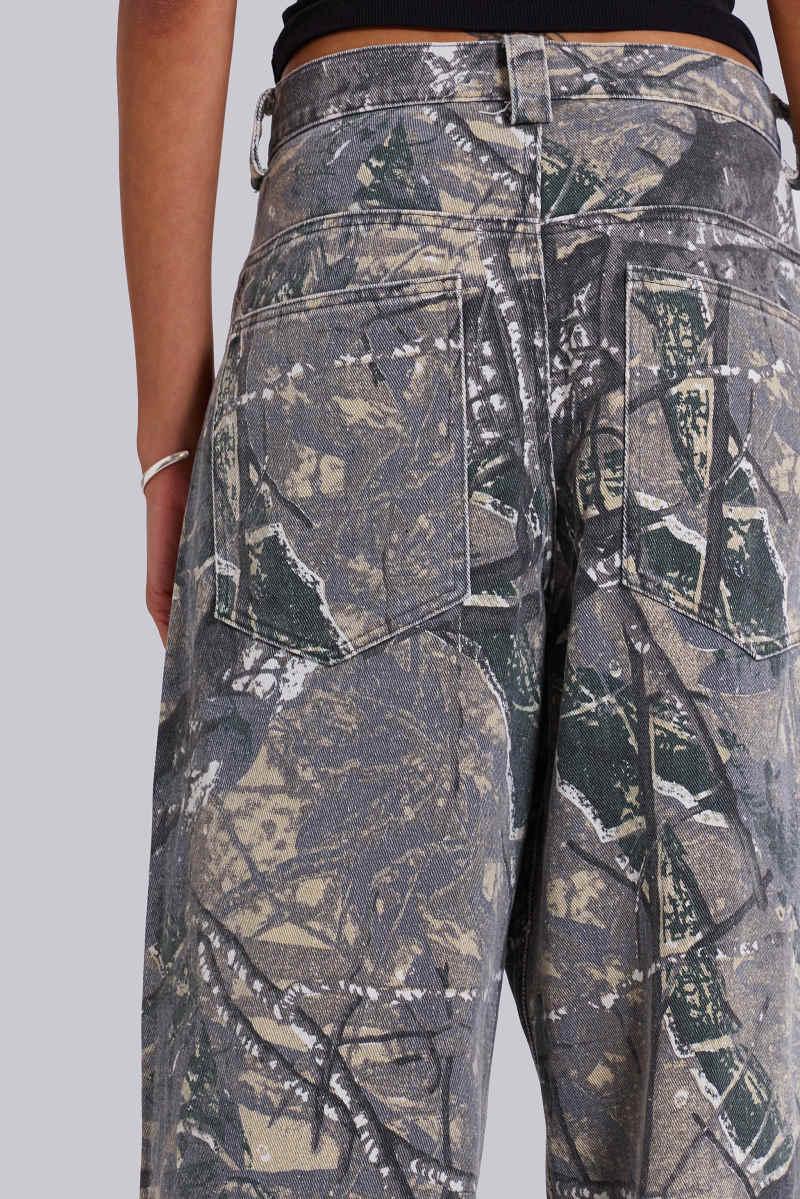 Jaded London Forest Camo Colossus Jeans Multi