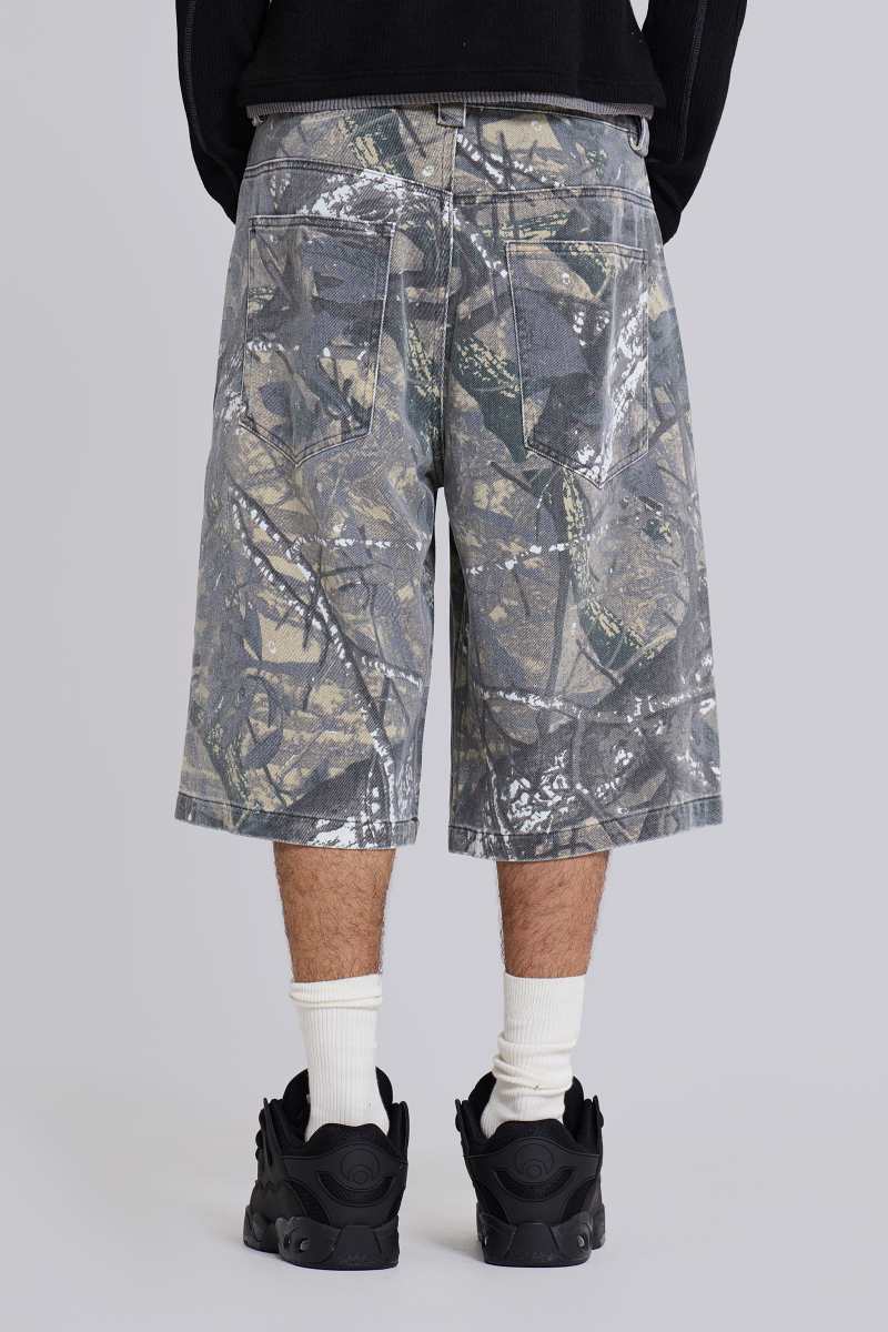 Jaded London Forest Camo Colossus Jorts Multi