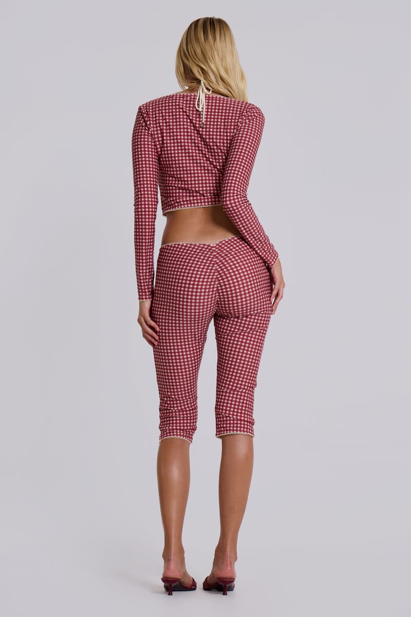 Jaded London Freda Gingham Swim Cardigan Top Multi