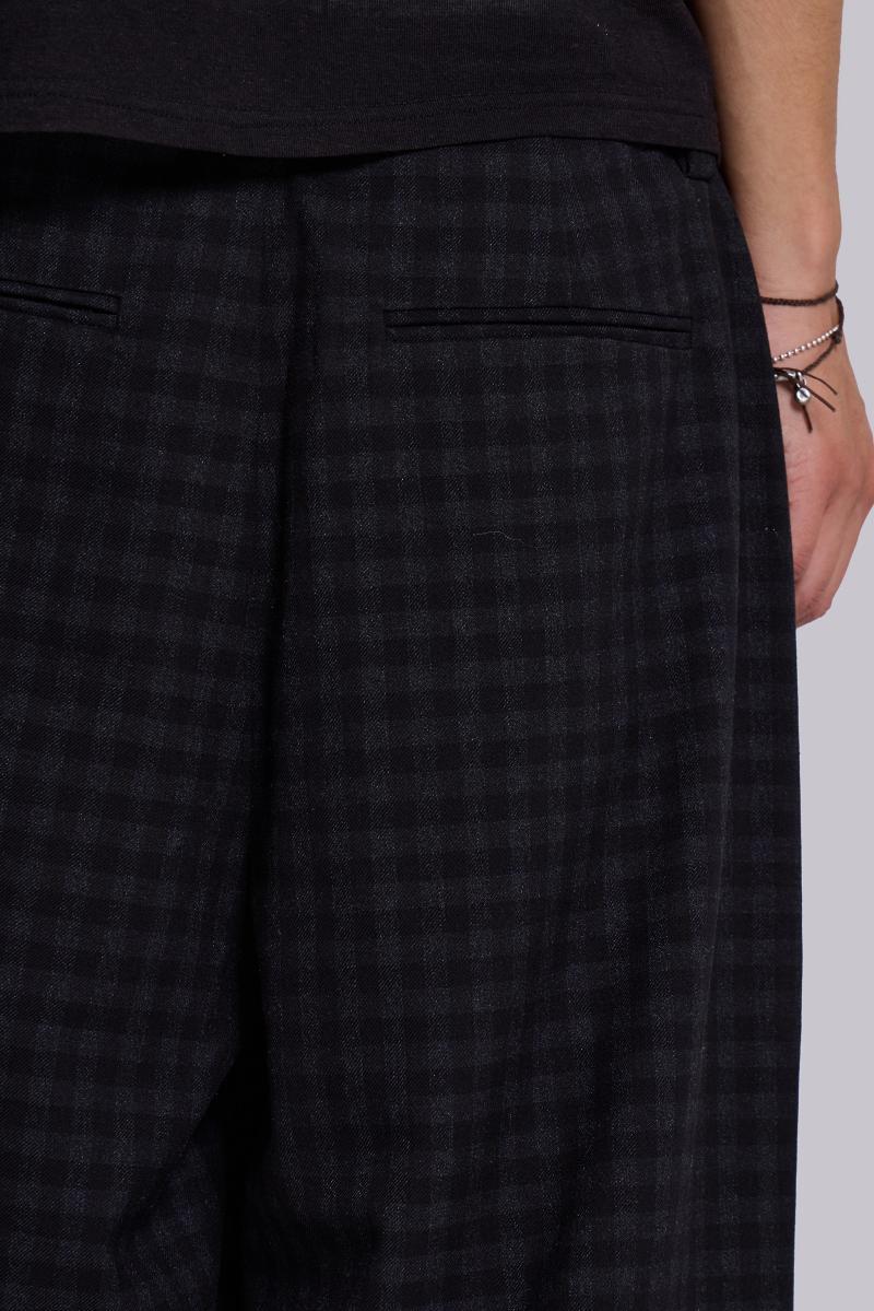 Jaded London Gingham Goliath Suit Pants Black