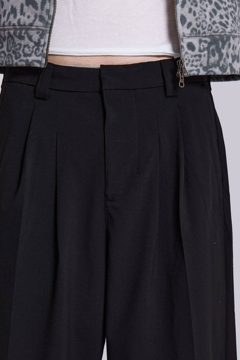 Jaded London Goliath Black Suit Pants Black