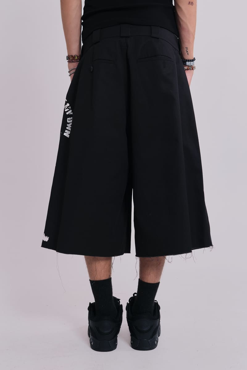 Jaded London Grave XL Goliath Shorts Black