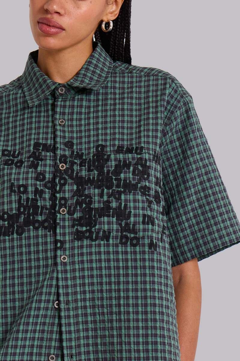 Jaded London Green Typo Shirt Green