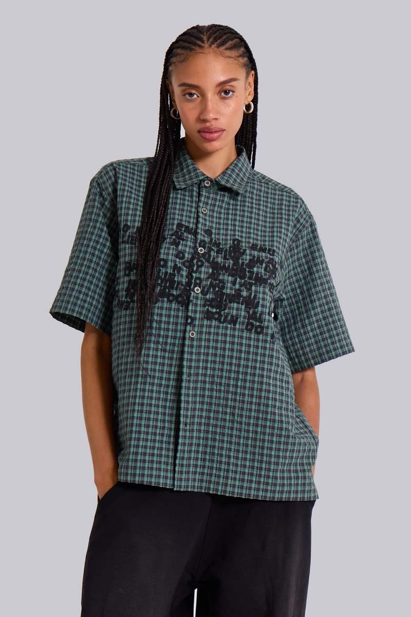 jaded london Green Typo Shirt Green
