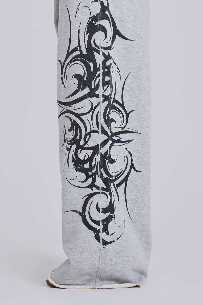 Jaded London Grey Baggy Blade Joggers Grey