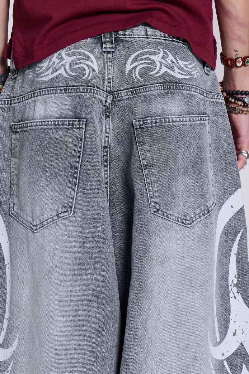 Jaded London Grey Blade XL Colossus Jeans Grey