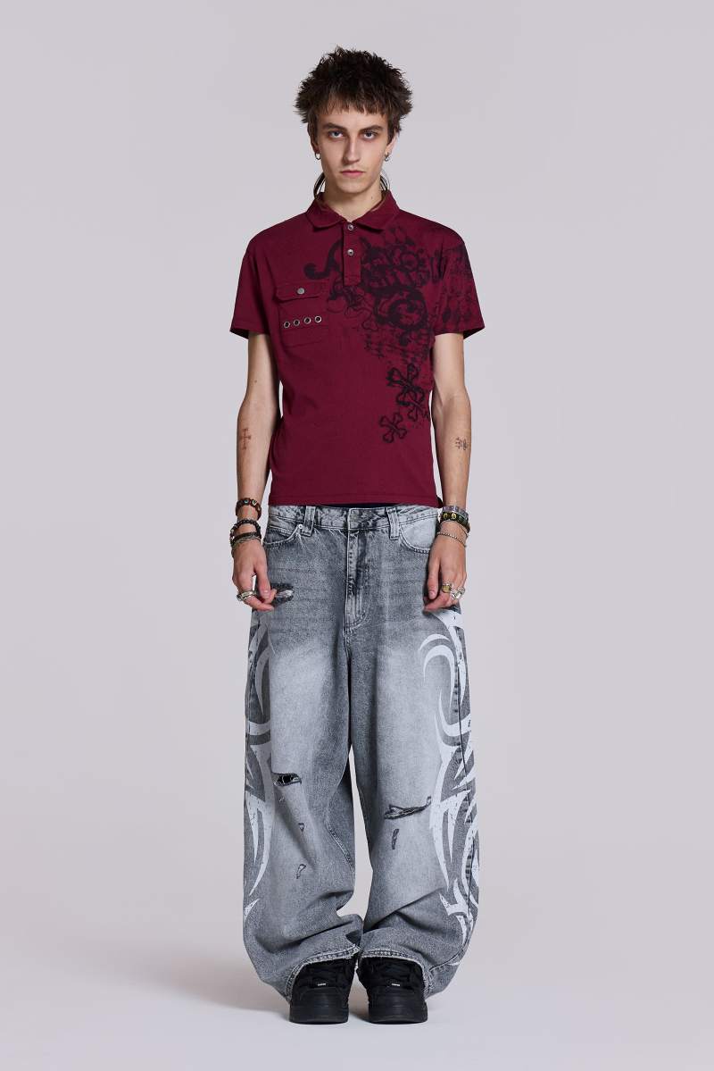 jaded london Grey Blade XL Colossus Jeans Grey