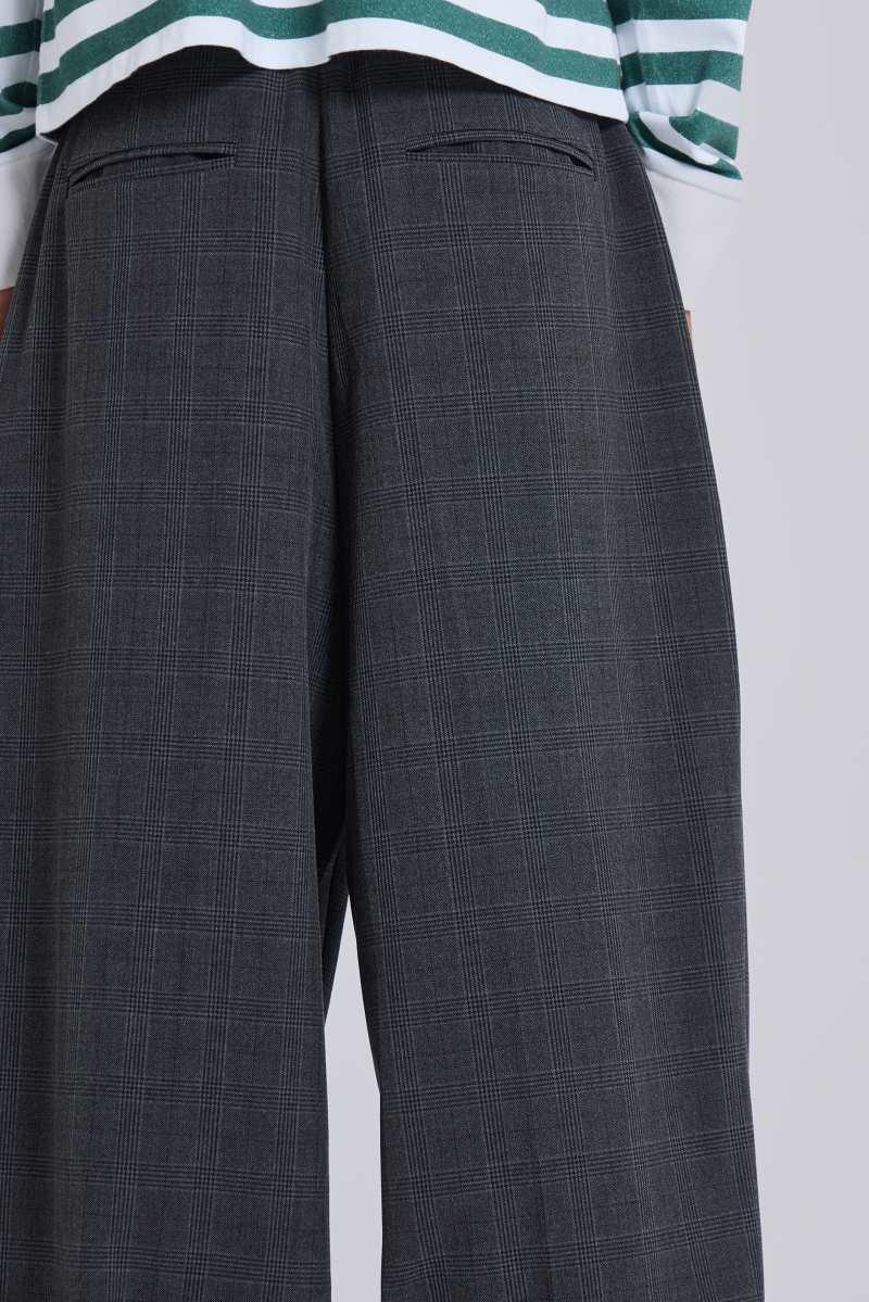 Jaded London Grey Check Goliath Suit Trousers Grey